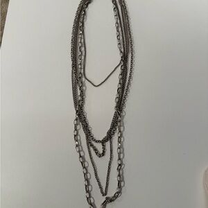 Chic Silver Multi-Layer Necklace